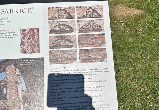 Caerlaverock Castle Display Placard Back